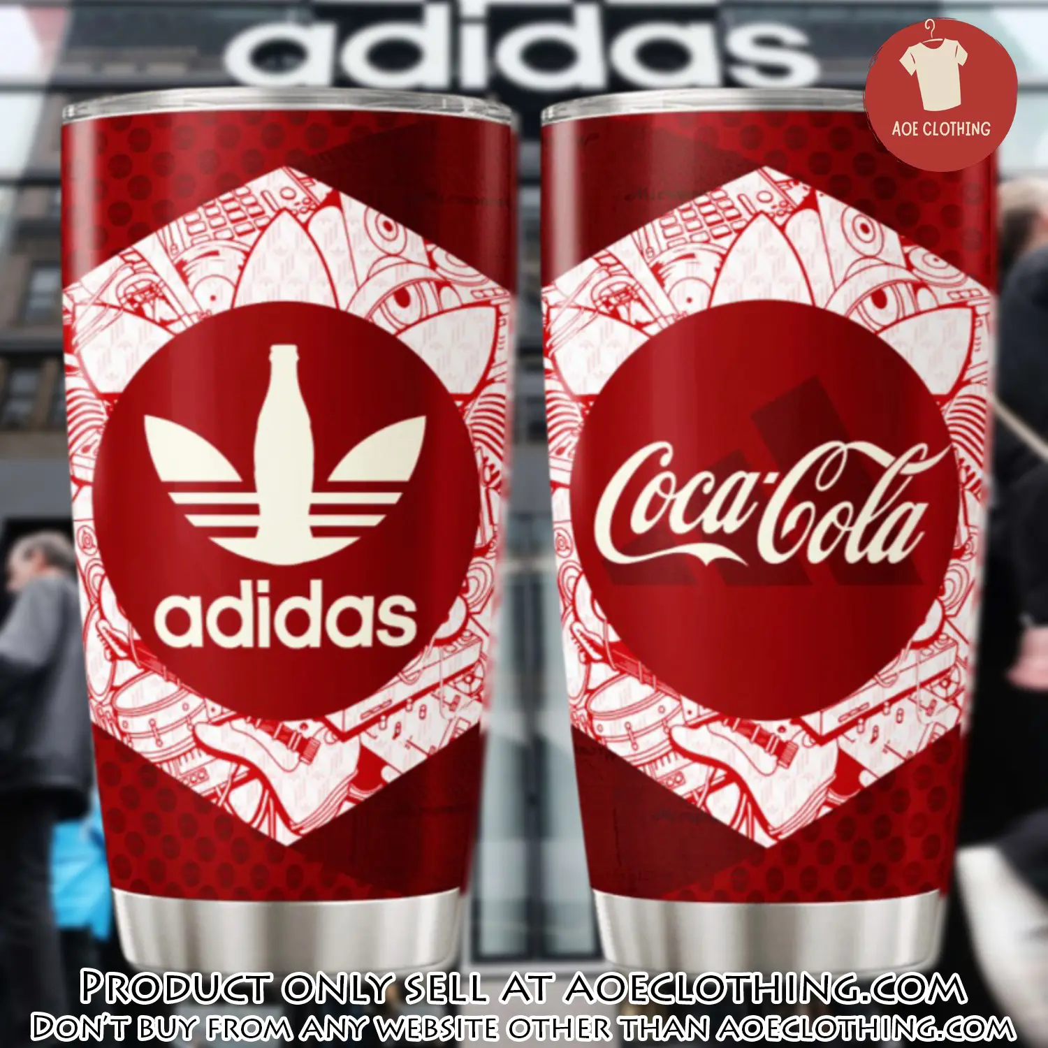 Adidas coca cola stainless steel tumbler 20oz30oz aoe1940714
